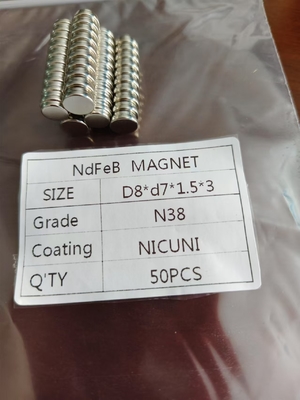 acheter Magnés de néodyme de qualité N38 personnalisés, en forme d'anneau rond, en forme de disque rectangulaire online manufacture