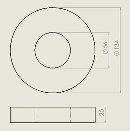 acheter Aimant d'anneau circulaire permanent de ferrite 150mm haut magnétique x 100mm x 25mm online manufacture